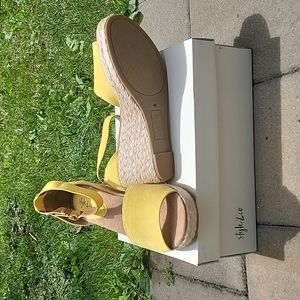 Style & Co. Yellow Wedge Heels